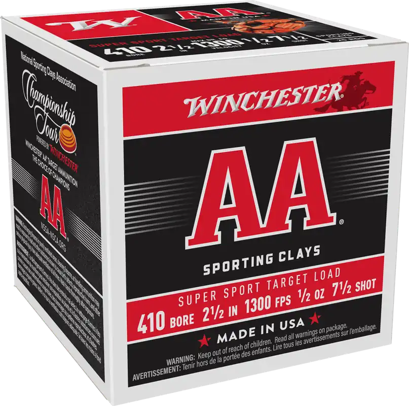 Winchester AA 1300fps 410 Gauge 2-1/2" 1/2oz 7.5 Shot Shotgun Ammunition