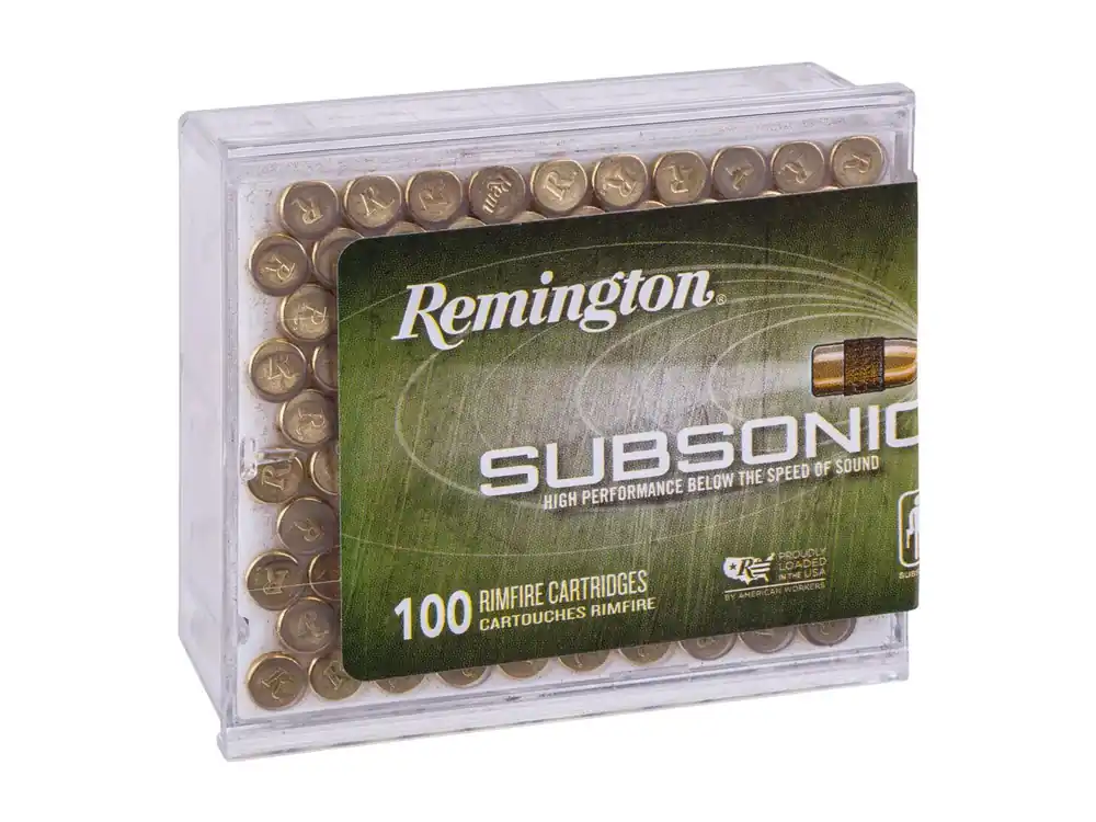 Remington Subsonic 1,050 fps 22 Long Rifle 40 Grain Copper Plated Hollow Point Rimfire Ammunition