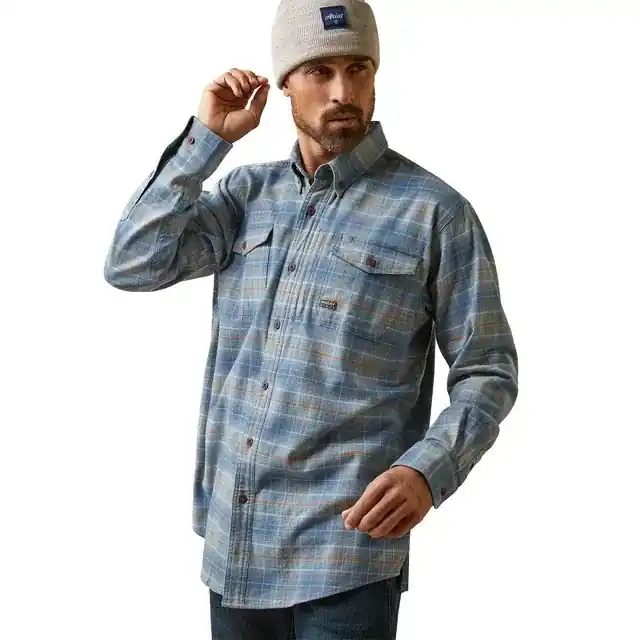 Rebar Distressed Long Sleeve Flannel by Ariat
