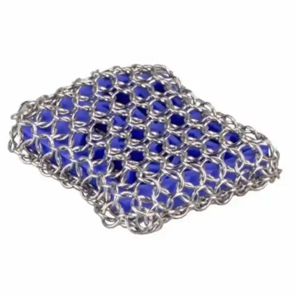 Blue Chainmail Scrubbing Pad by Lodge Cast Iron