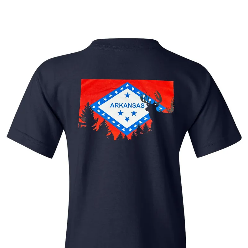 Whitetail Flag Short Sleeve Youth Tee by DNW
