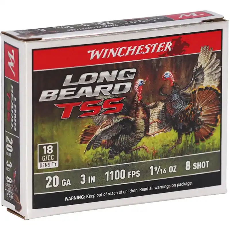 Winchester Long Beard TSS 1,100 fps 20 Gauge 3" 1-9/16 oz 8 Tungsten Super Shot Shotgun Ammunition
