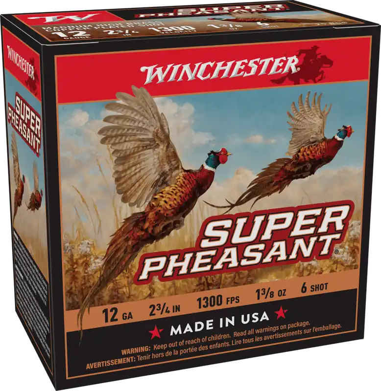 Winchester Super Pheasant 1,300 12 Gauge 2-3/4" 1-3/8 oz 6 Lead Shot Shotgun Ammunition