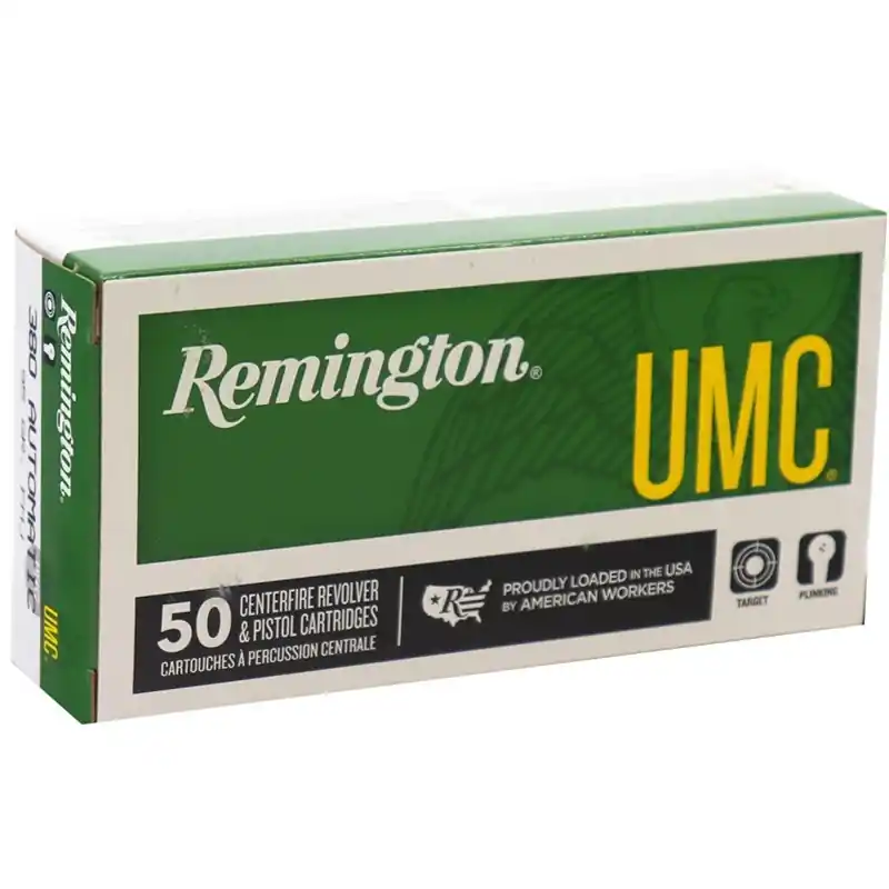 Remington UMC 955 fps 380 ACP 95 Grain Full Metal Jacket Handgun Ammunition