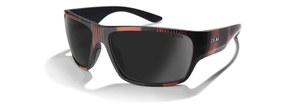 Decker Sunglasses with Desert Varnish Frames and Dark Grey Lenses by Zeal