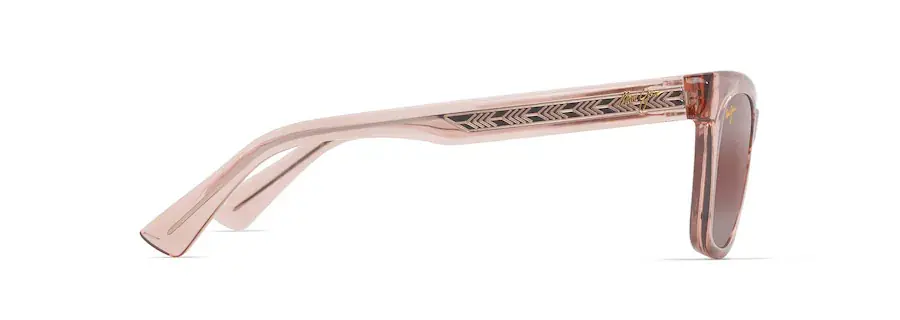Hiwahiwa Shiny Transparent Pink Frames with Maui Rose Lenses by Maui Jim