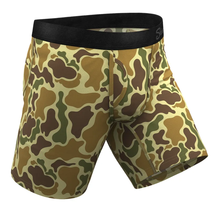Men‘s The Chameleon Long Leg Ball Hammock Duck Camo Boxers by Shinesty