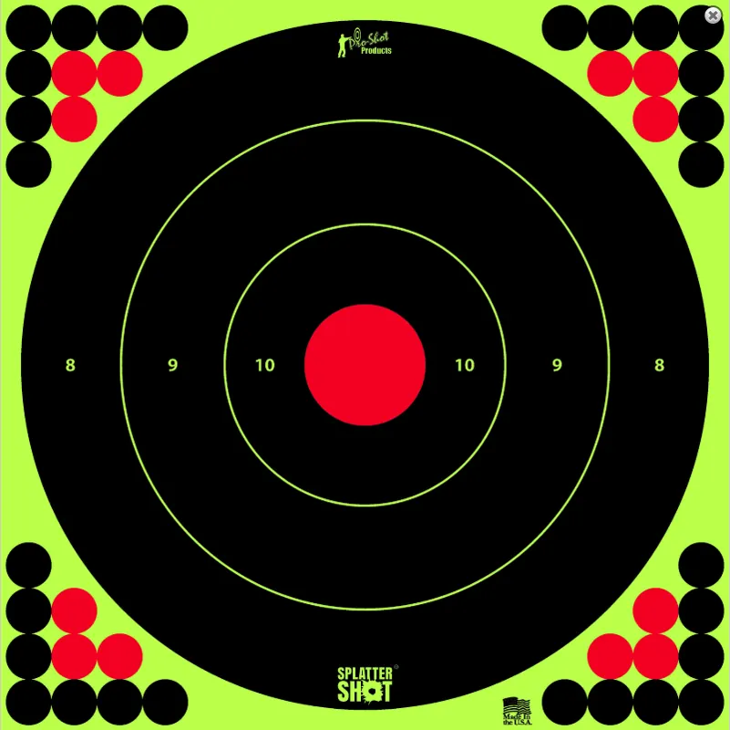Splatter Shot 17.25" Green Bullseye 5 Pack Target by Pro-Shot