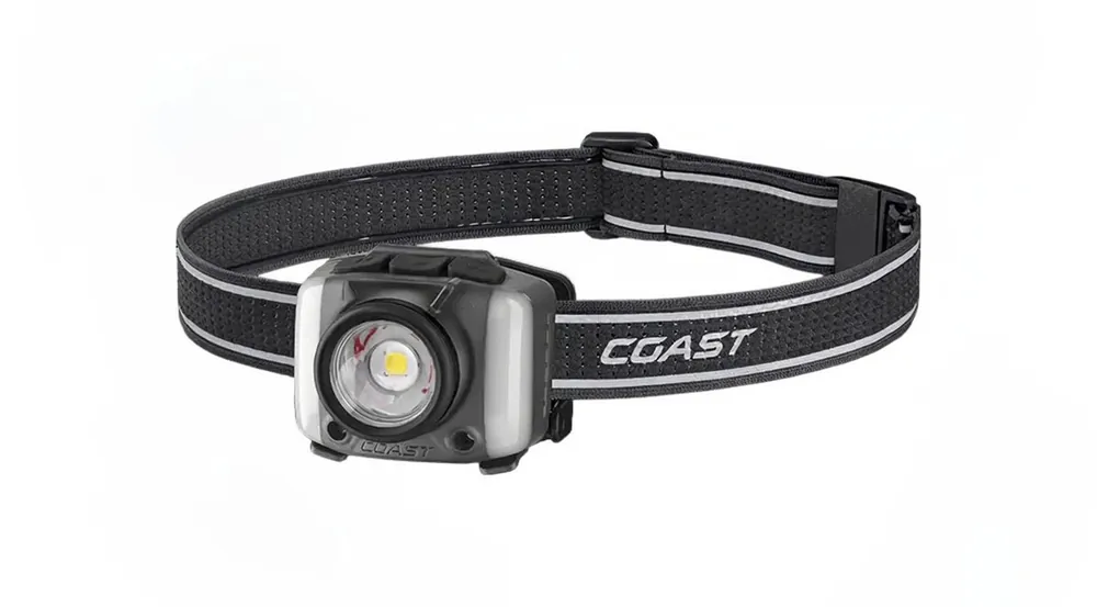Space Black Rechargeable Voice Control Headlamp by Coast Cutlery