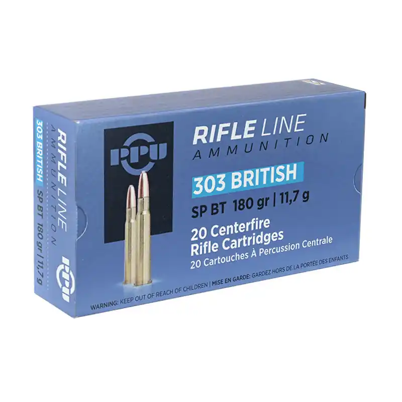 Prvi Partizan 2,460 fps 303 British 180 Grain Soft Point Boat Tail Rifle Ammunition