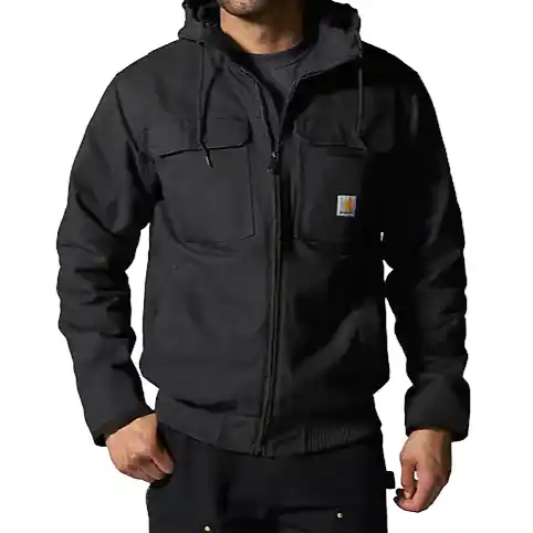 Men‘s Black Full Swing Loose Fit Washed Duck Insulated Active Jacket by Carhartt