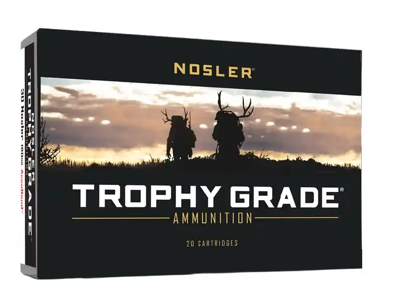 Nosler Trophy Grade 3,200 fps 30 Nosler 180 Grain AccuBond Rifle Ammunition