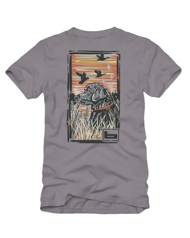 Men‘s Black Lab Short Sleeve Graphic Tee Shirt by Banded