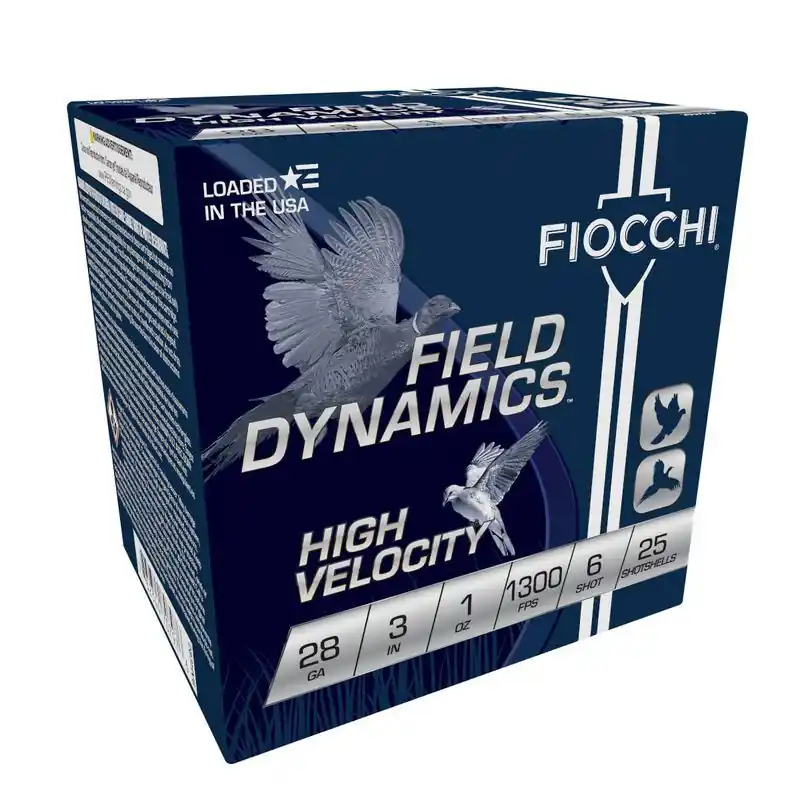 Fiocchi Field Dynamics 1300fps 28 Gauge 3" 1oz 6 Lead High Velocity Lead Ammo