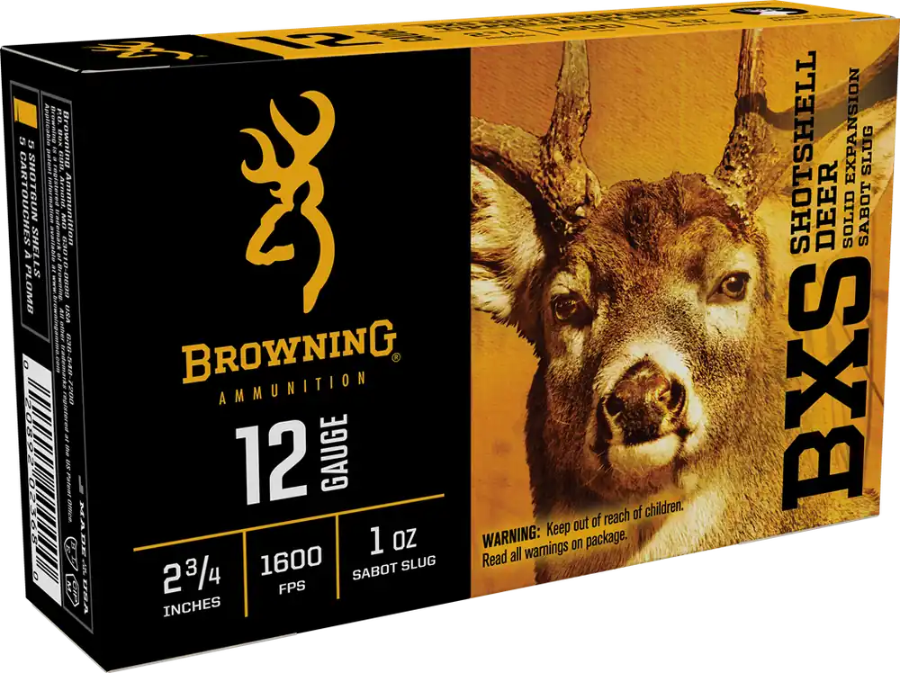 Browning 12 Gauge 1600fps 2-3/4" BXS Sabot Slug Shotgun Ammunition