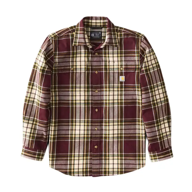 Men‘s Loose Fit Heavyweight Long-Sleeve Plaid Flannel Shirt by Carhartt