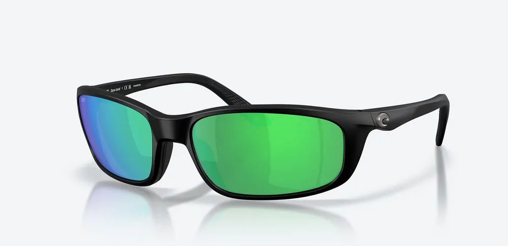 Brine II Matte Black sunglasses with 580P Green Mirror Polarized Polycarbonate lenses by Costa Del Mar