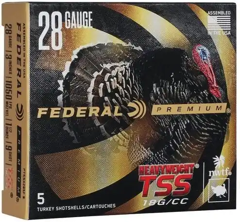 Federal Premium Heavyweight 1,050 fps 28 Gauge 3" 1-1/2 oz. 9 Tungsten Super Shot Shotgun Ammunition