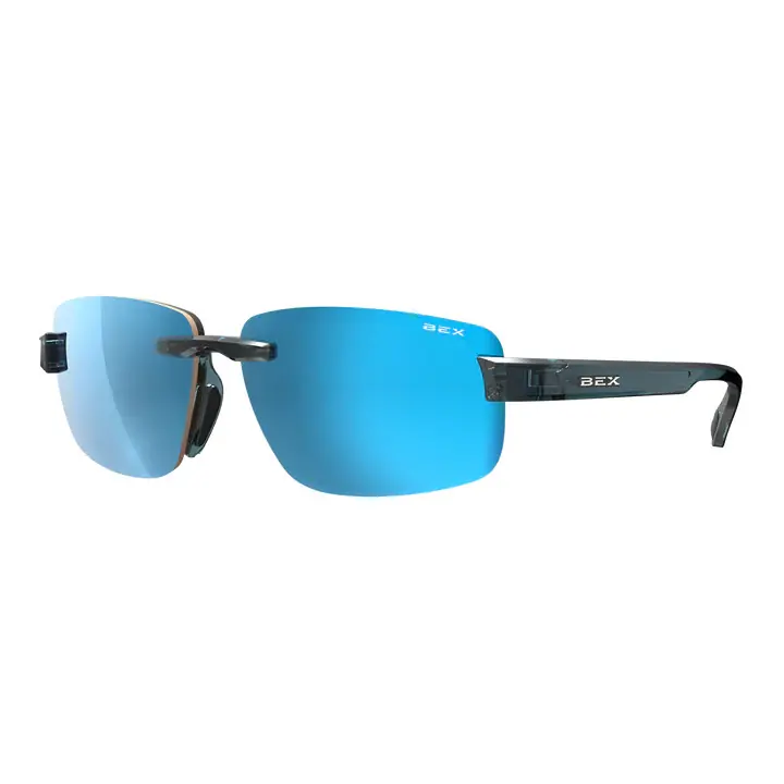 Harris Sunglasses with Clear Lake Blue Frames & Sienna Lenses by Bex