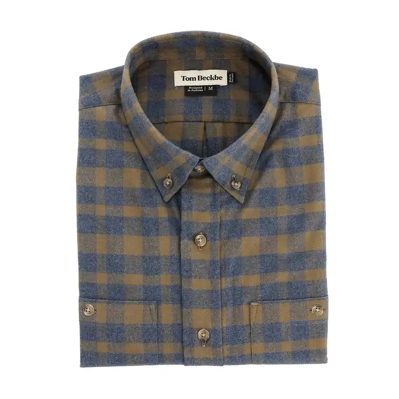 Men‘s Dixon Brushed Cotton Twill Long Sleeve Shirt by Tom Beckbe