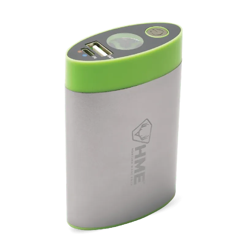 4,400 MAH Rechargeable Hand Warmer Battery with Built in Flashlight by HME