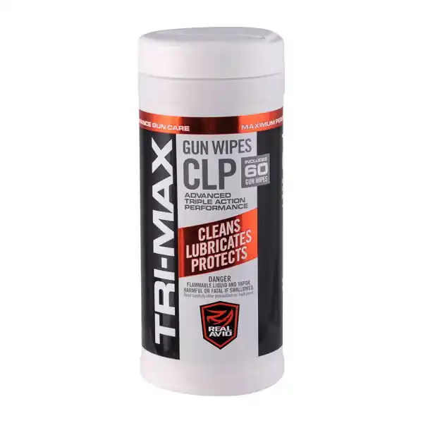 60 Count TRI-MAX CLP Gun Wipes Canister by Real Avid