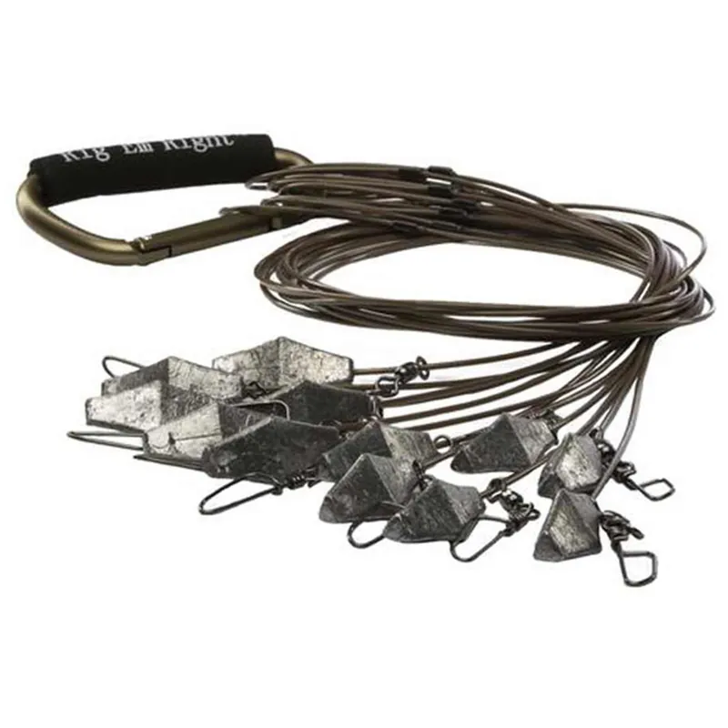 6 Pack 8 oz 72 Inch Xtreme Coated Cable Decoy Anchors by Rig Em Right