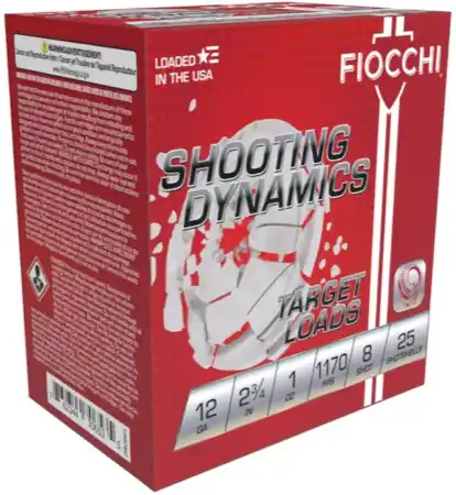Fiocchi Shooting Dynamics 1,170 fps 12 Gauge 2-3/4" 1 oz. 8 Lead Shot Shotgun Ammunition
