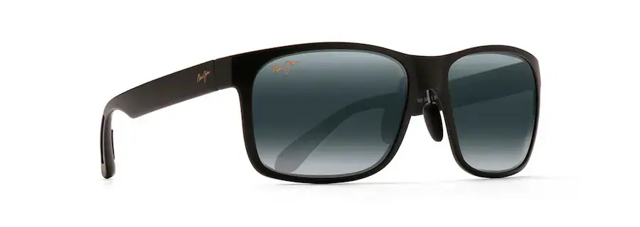 Red Sands Sunglasses in Matte Black Frames and Neutral Grey Lens by Maui Jim