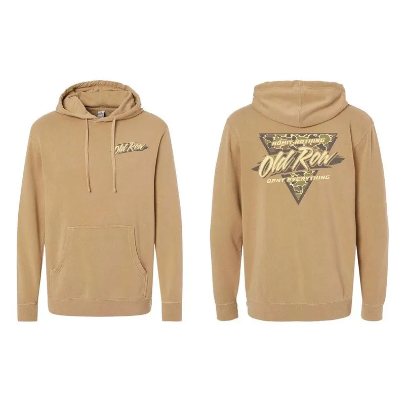 Retro Triangle Camo Pigment Dyed Hoodie by Old Row