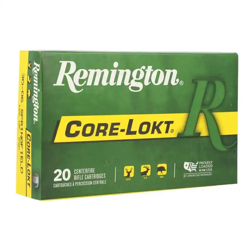 Remington Core Lokt 3,140 fps 30-06 Springfield 125 Grain Pointed Soft Point Rifle Ammunition