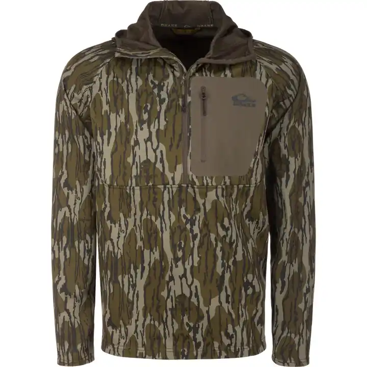 Men‘s Grid Fleece Half Zip Hoodie by Drake