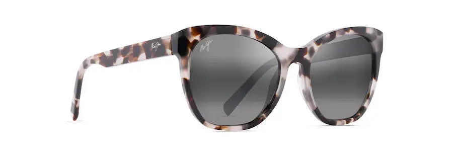 Alulu Sunglasses - White Tokyo Tortoise Frame, Neutral Grey Lens by Maui Jim