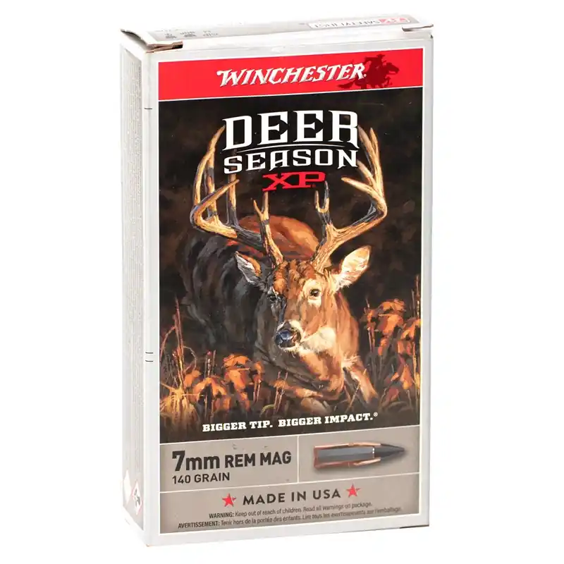 Winchester Deer Season XP 3,100 fps 7mm Remington Magnum 140 Grain Polymer Tipped Rifle Ammunition