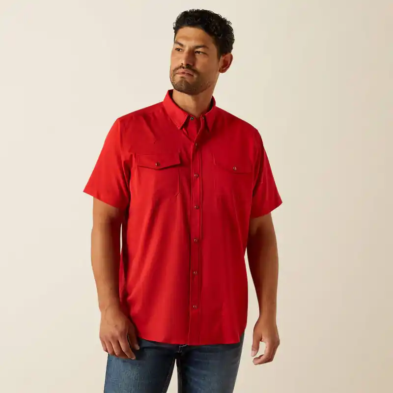 Venttek Western Fitted Snap Short Sleeve Shirt by Ariat