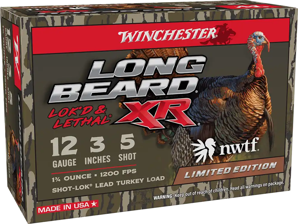 Winchester Long Beard XR 1200fps 12ga 3" 1-3/4oz 5 Shot NWTF Limited Edition Turkey Hunting Shotgun Ammunition