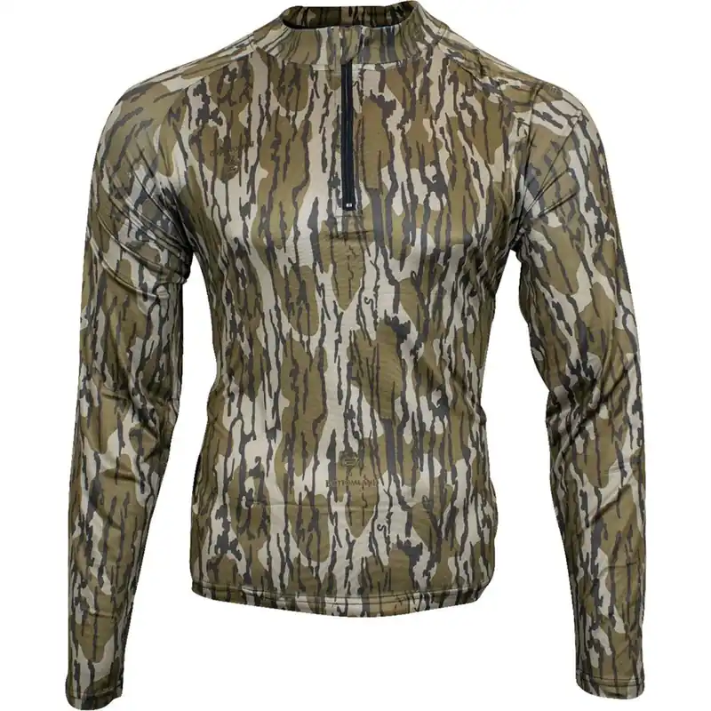 Men‘s Bottomland Athletic Quarter Zip Long Sleeve Shirt by World Famous Sports