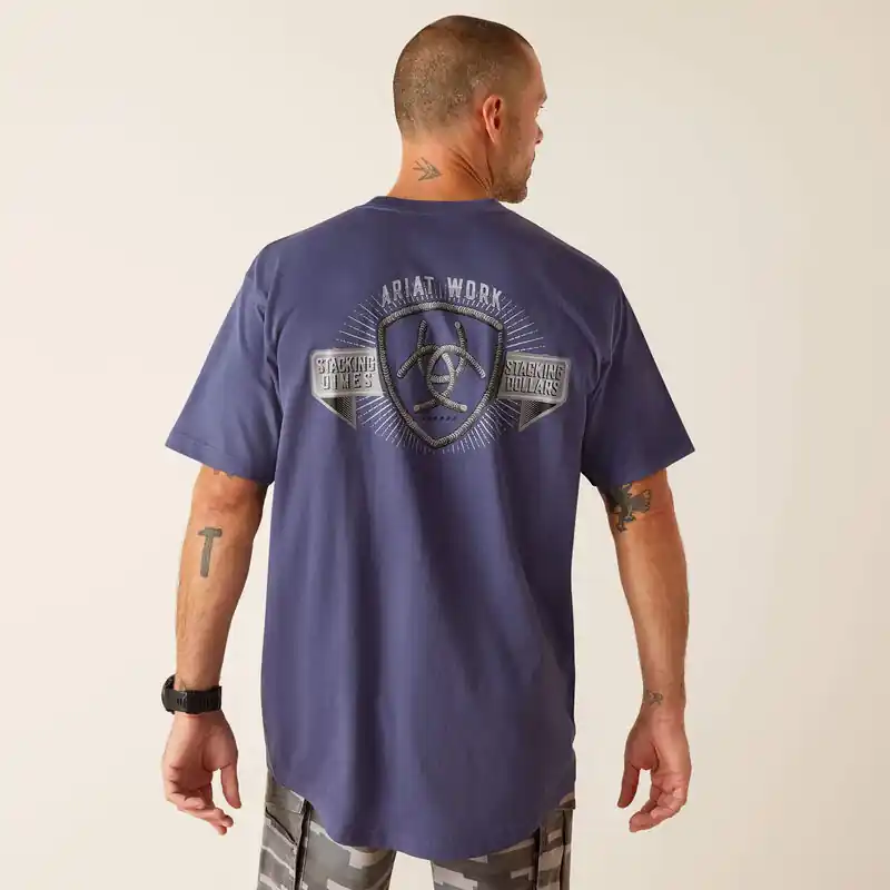 Rebar Cotton Strong Stacking Dimes Tee Shirt by Ariat