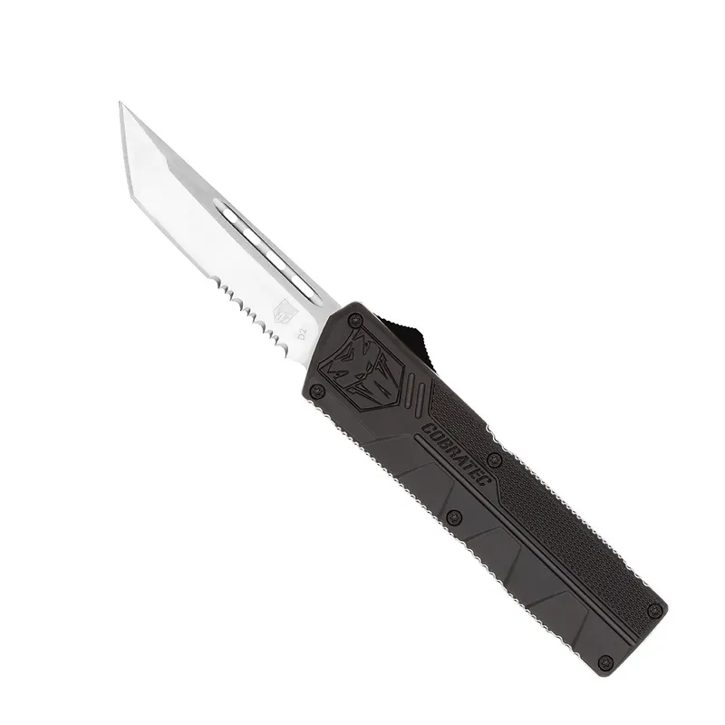 Black Lightweight Tanto Serrated by Cobratec