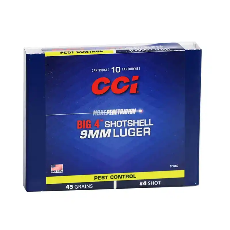CCI Big 4 Shotshell 1,000 fps 9mm 45 Grain 4 Lead Shot Handgun Ammunition