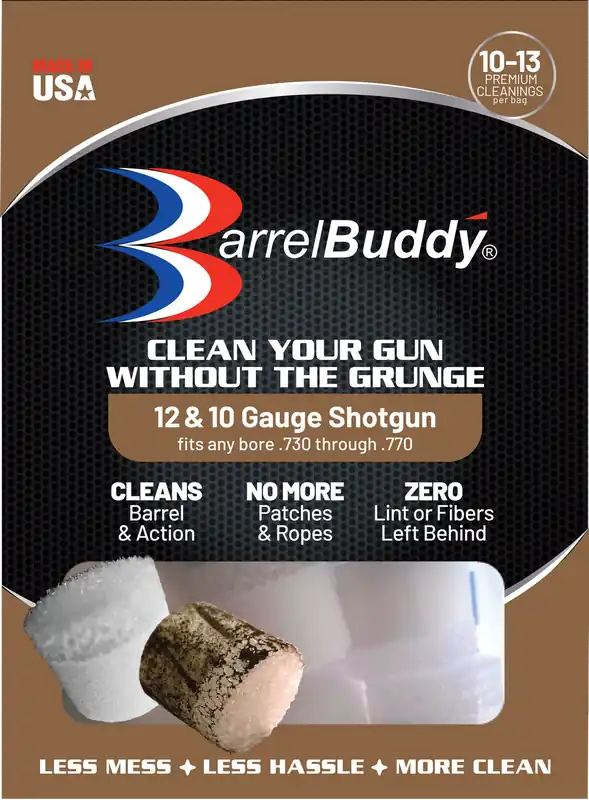 35 Pack Brown 12 & 10 Gauge Shotgun Cleaning Barrel Buddy‘s by Barrel Buddy