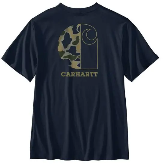 Men‘s Rugged Flex Lightweight Short Sleeve Camo Graphic Pocket Tee by Carhartt