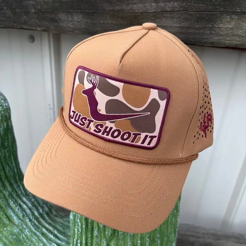 Just Shoot It Camo Cap in Caramel by Cactus Alley