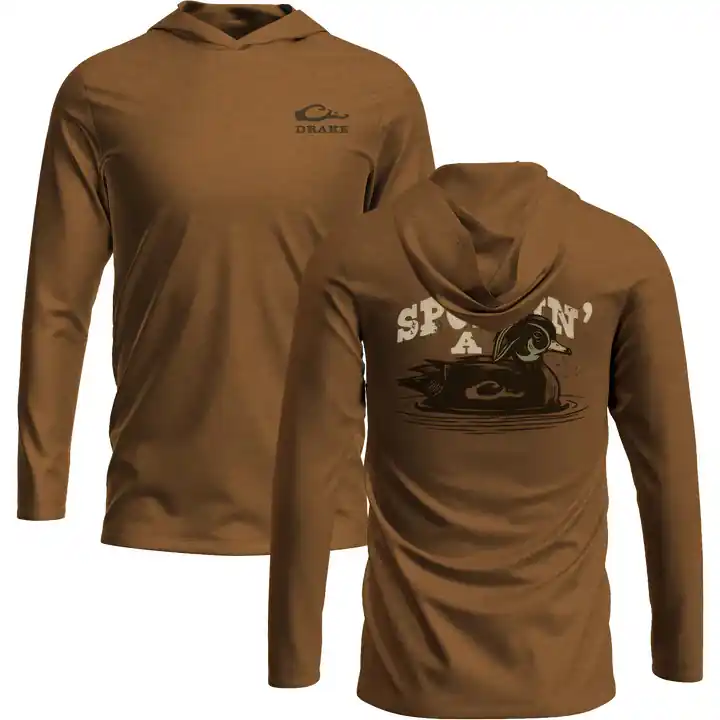 Men‘s Sportin A Woodie Long Sleeve Graphic Hooded Shirt by Drake