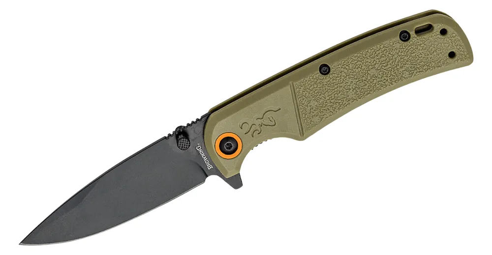 Sage Green Buckmark Slim Flipper Folding Knife by Browning