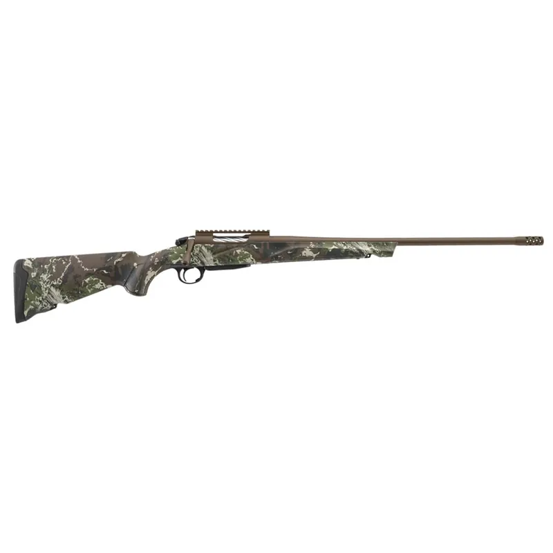 Franchi Momentum Elite 400 Legend Spiral Fluted Bolt Action Rifle with 22 Inch Patriot Brown Threaded Barrel and Brake in Biome Camo Stock