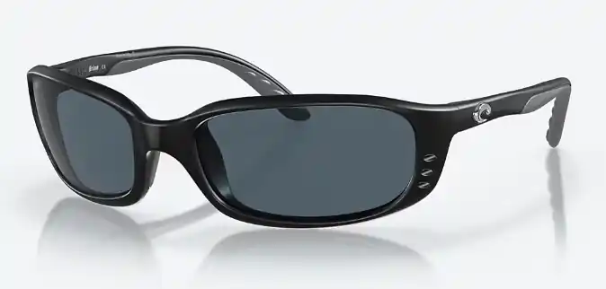 Brine Sunglasses with Matte Black Frames and 580P Gray Lenses by Costa Del Mar