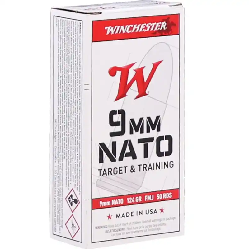 Winchester USA Target & Practice 9mm NATO 124 Grain Full Metal Jacket Handgun Ammunition