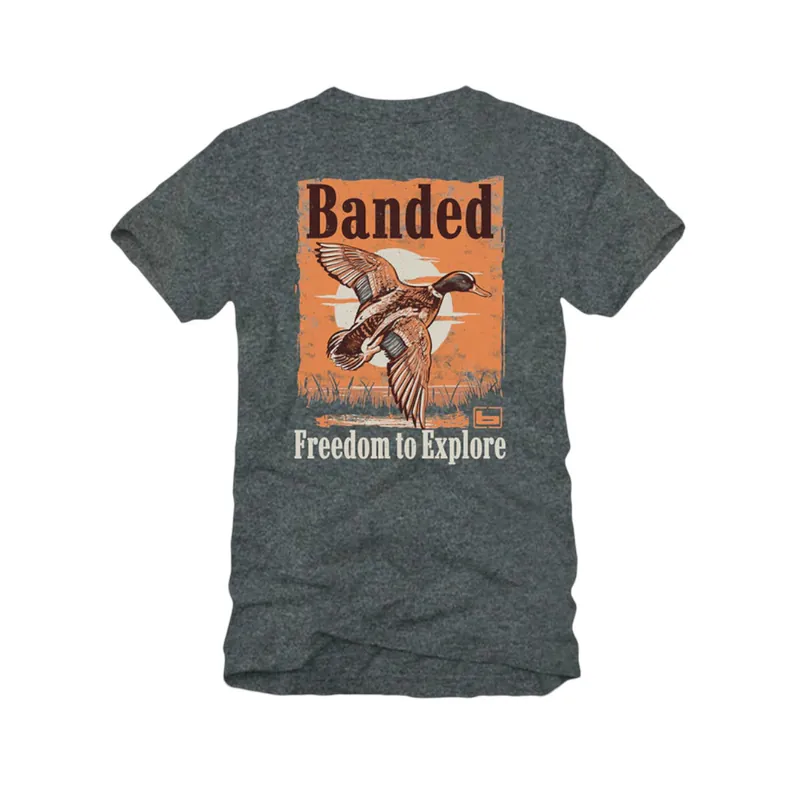 Men‘s Flying Mallard Short Sleeve Graphic Tee Shirt by Banded