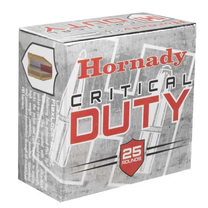 Hornady Critical Duty 1,010 fps 9mm Luger 135 Grain FlexLock Handgun Ammunition